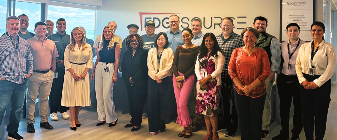 The Edgesource team gathered at their Alexandria headquarters